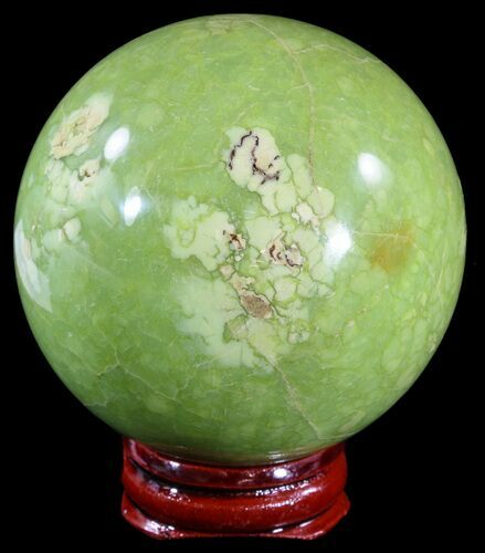 Polished Green Opal Sphere - Madagascar #55067